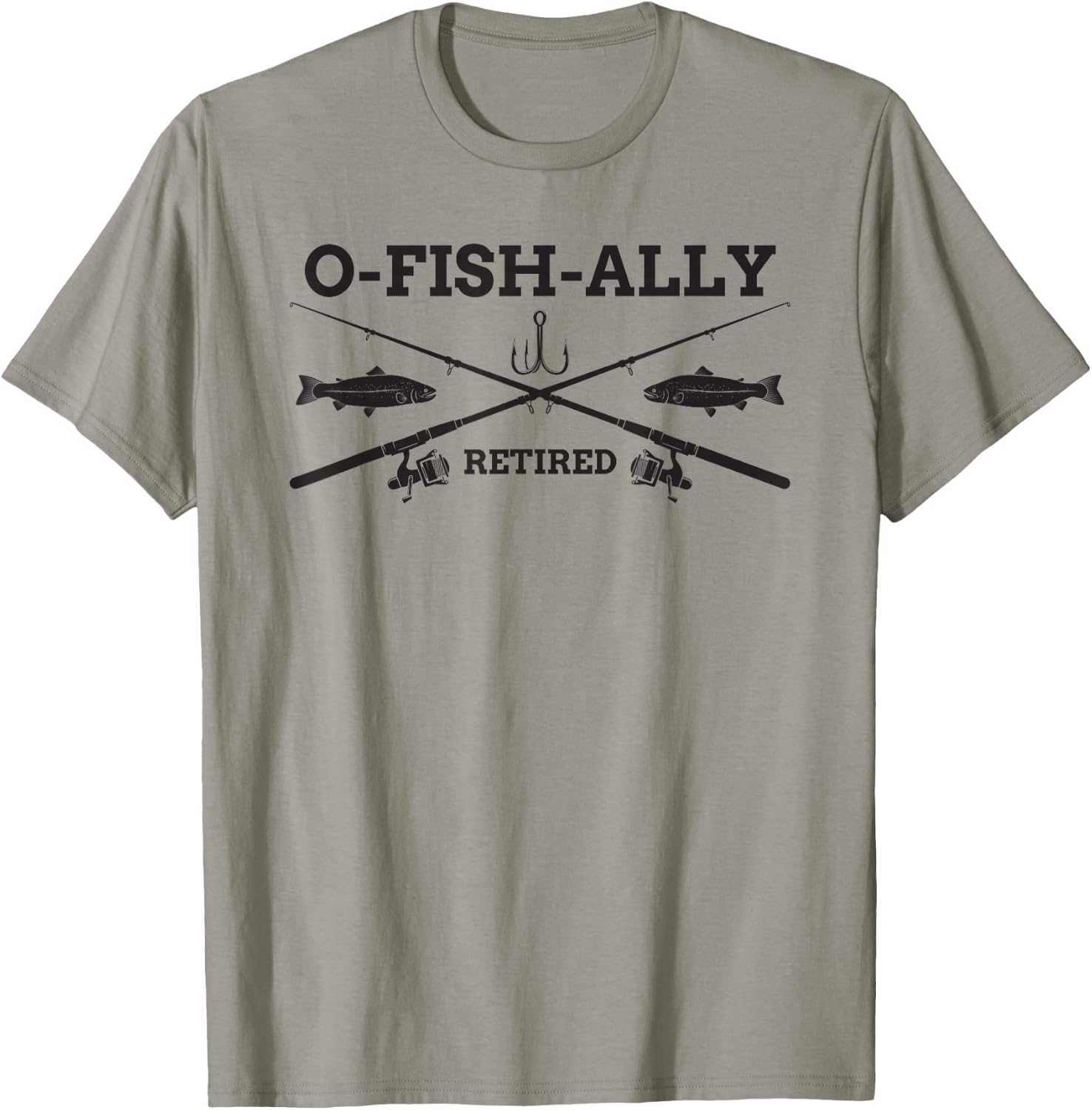O-Fish-Ally Retired Retirement Fishing Gift T-Shirt - Image 2